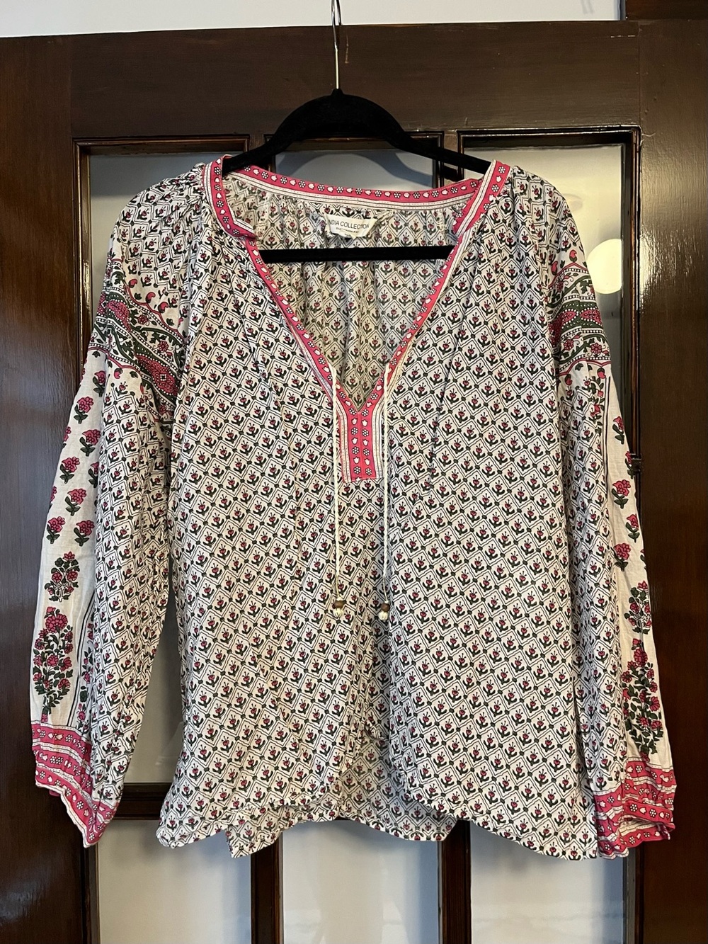 EUC Emerson Fry India Collection Heritage Peasant Top